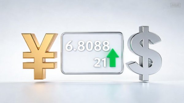 人民币对美元汇率中间价报6.8088 调升21个基点